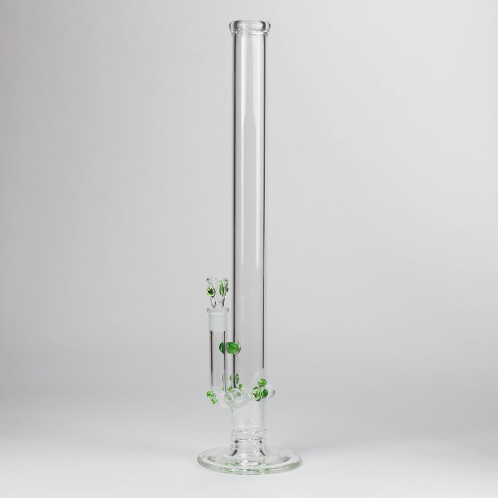 Shine Glassworks | 22 inch 38mm Straight Tube with opal accents [ST 2201] -Made in Canada