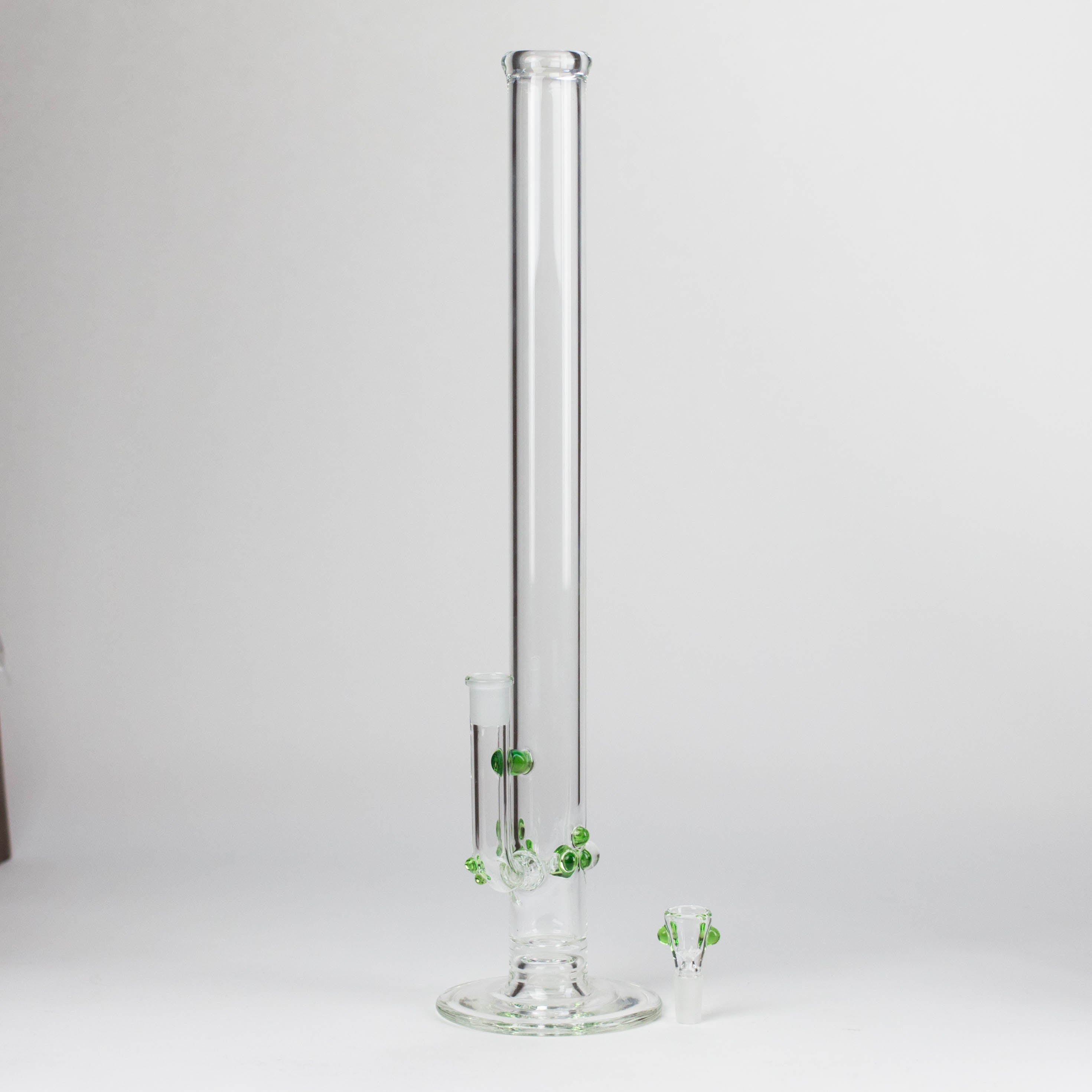 Shine Glassworks | 22 inch 38mm Straight Tube with opal accents [ST 2201] -Made in Canada
