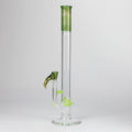 Shine Glassworks | 22 inch 38mm Straight Tube with Latticino mouthpiece and opal [ST 2203] - Made in Canada