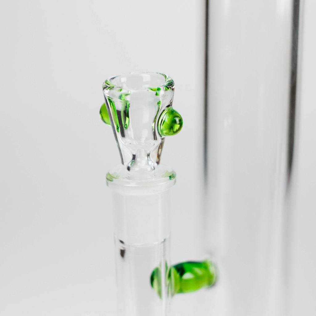Shine Glassworks | 22 inch 38mm Straight Tube with opal accents [ST 2201] -Made in Canada