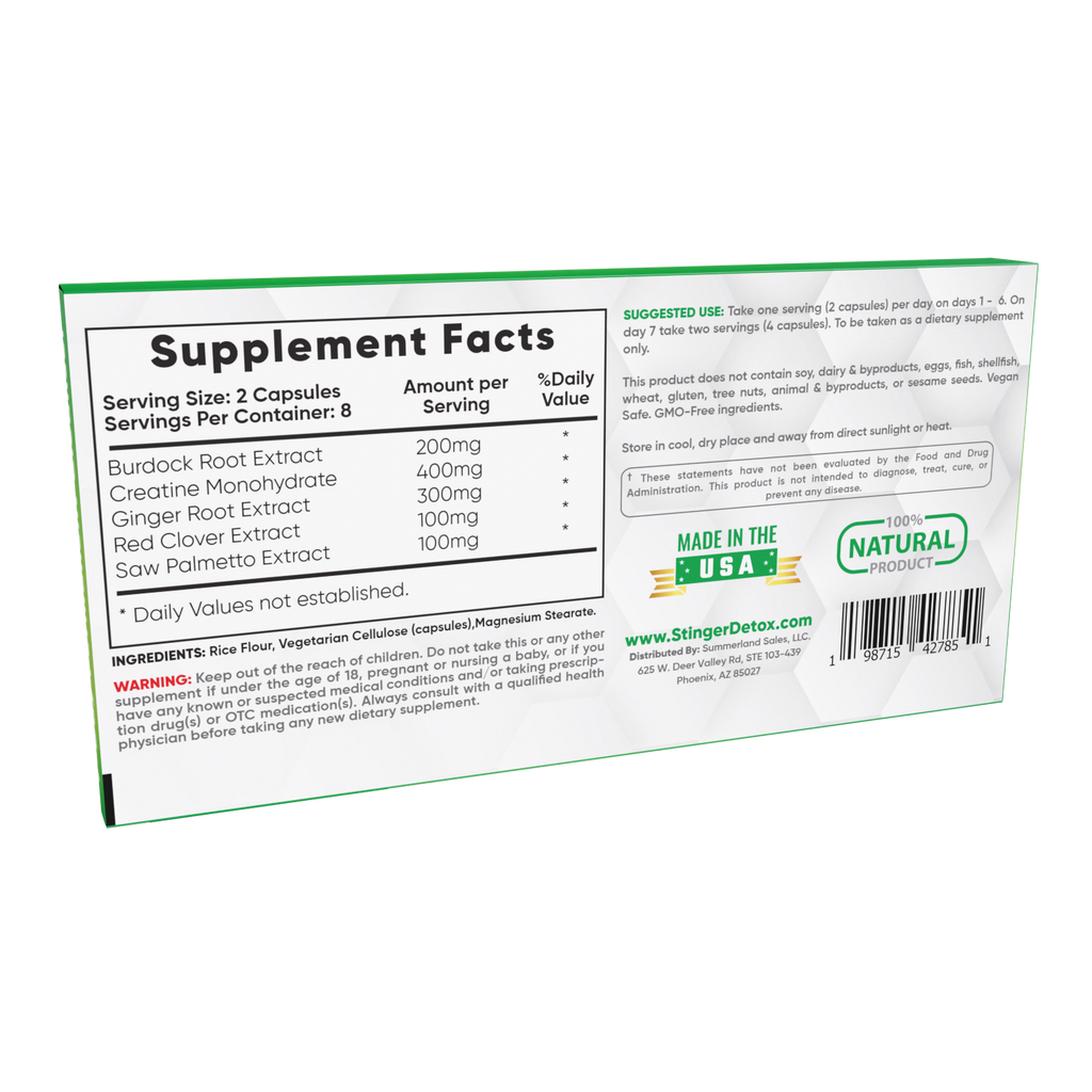 Stinger Detox | 7-Day Total Detox Permanent Cleanser Capsules