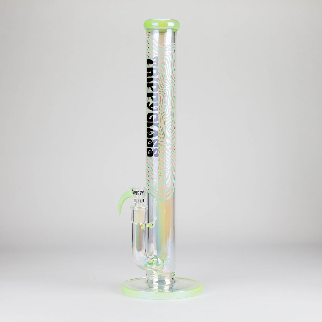 Trippy Glass | 17" Holographic Double Inline  Straight Tube Glass Bong