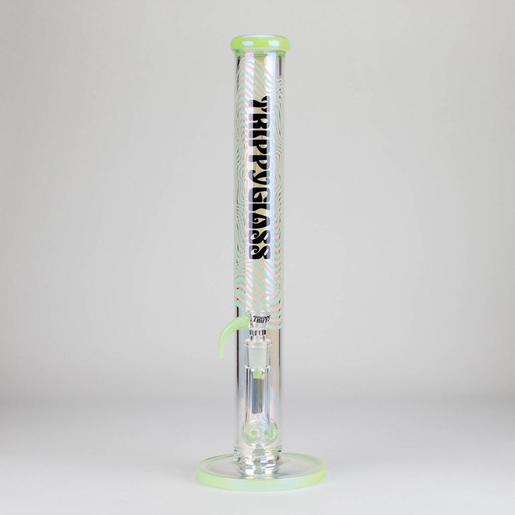 Trippy Glass | 17" Holographic Double Inline  Straight Tube Glass Bong