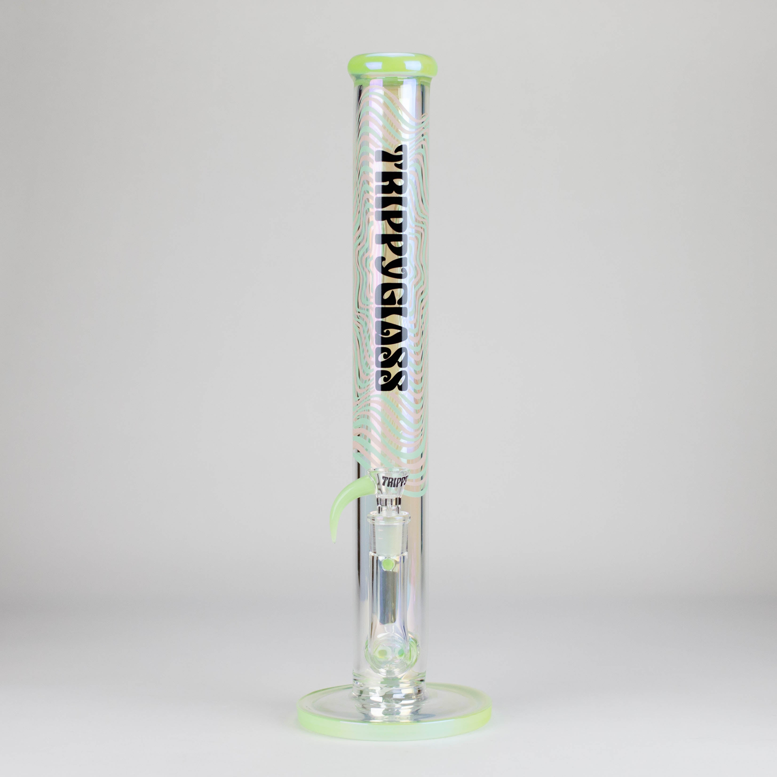 Trippy Glass | 17" Holographic Double Inline  Straight Tube Glass Bong