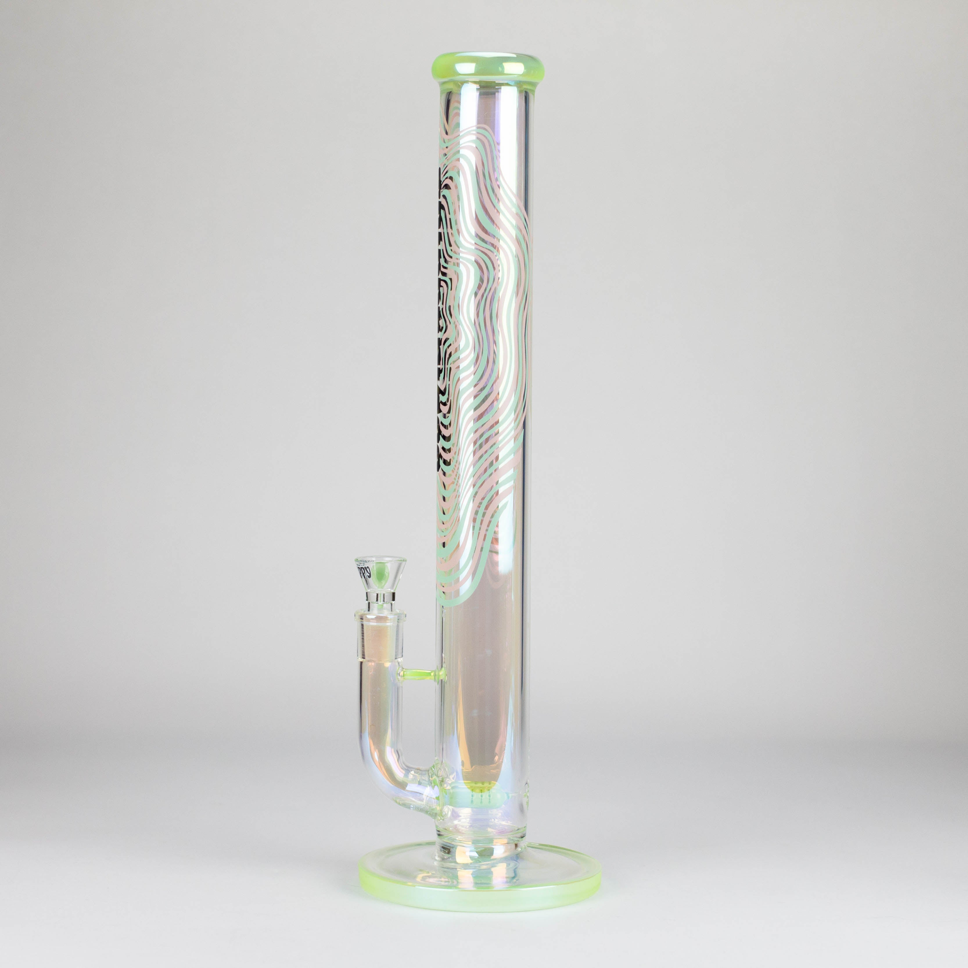 Trippy Glass | 17" Holographic Double Inline  Straight Tube Glass Bong