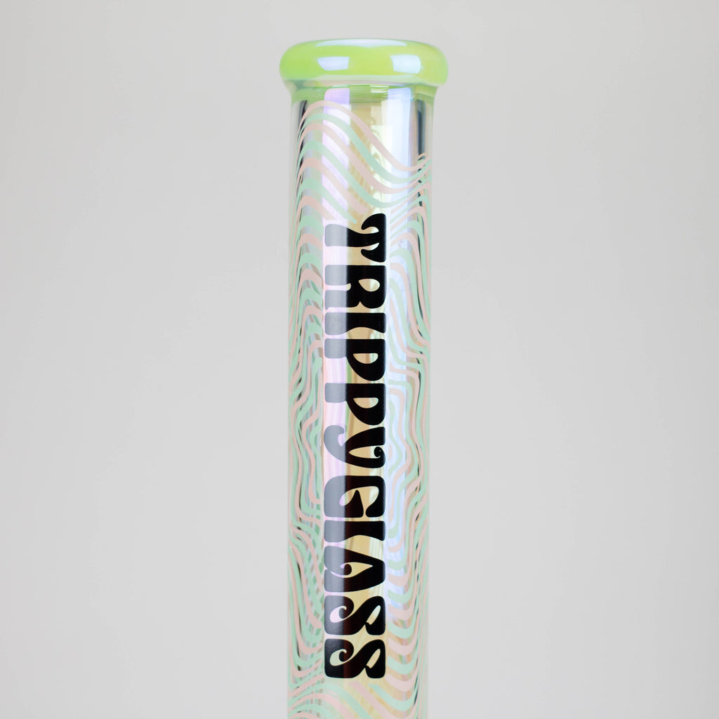 Trippy Glass | 17" Holographic Double Inline  Straight Tube Glass Bong