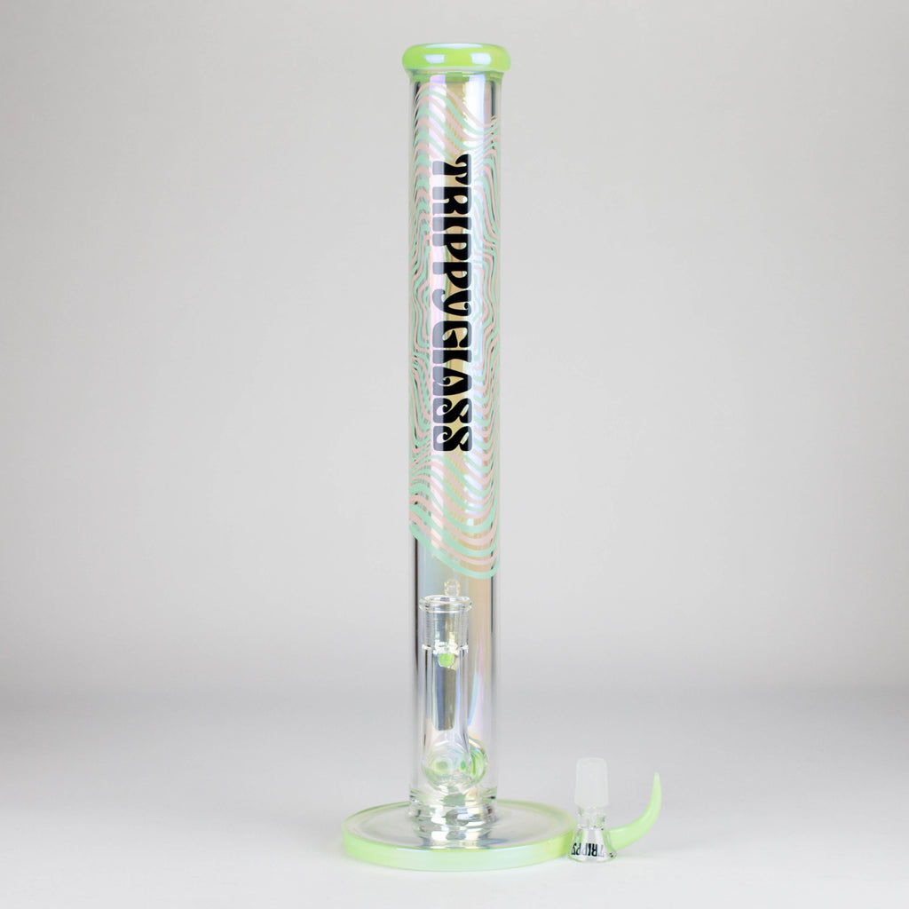 Trippy Glass | 17" Holographic Double Inline  Straight Tube Glass Bong