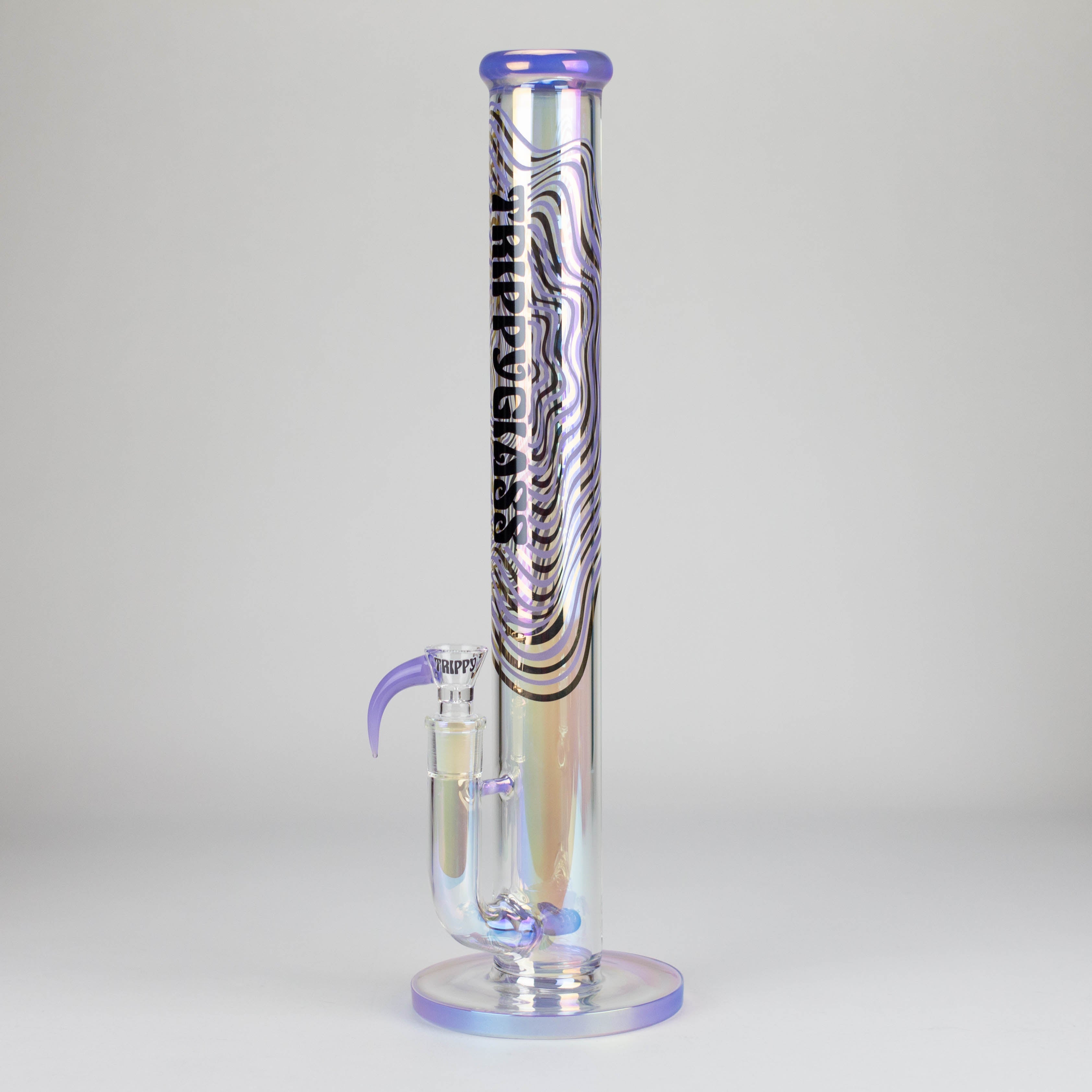 Trippy Glass | 17" Holographic Double Inline  Straight Tube Glass Bong