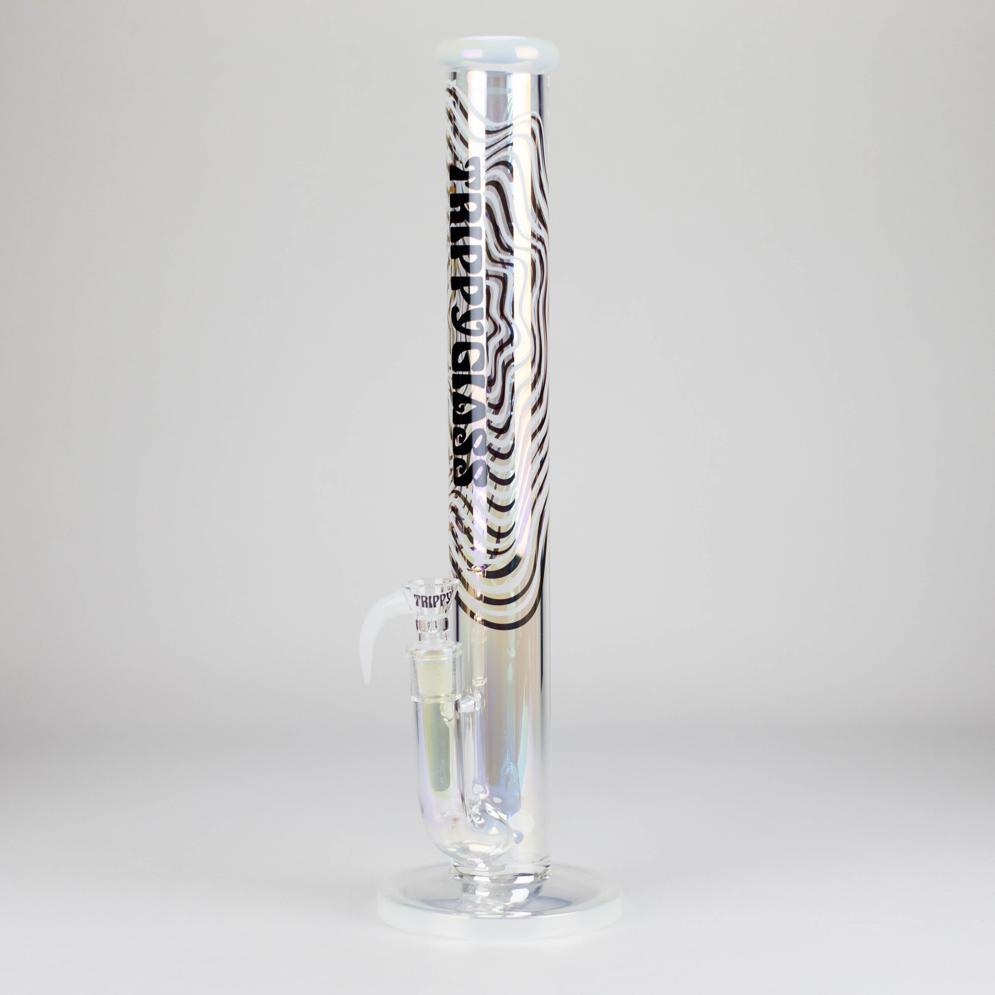 Trippy Glass | 17" Holographic Double Inline  Straight Tube Glass Bong