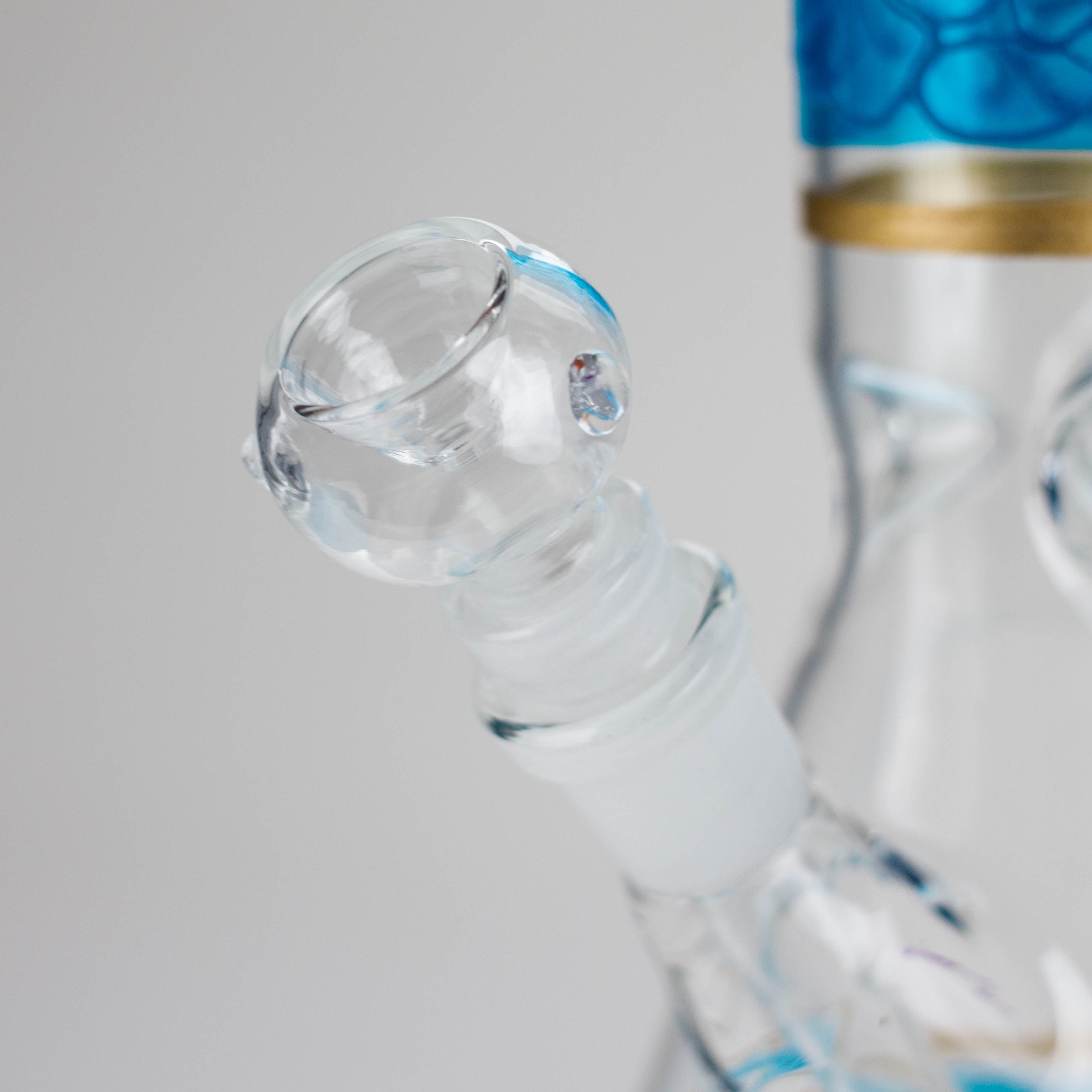 12" Printed beaker glass water bong-Assorted