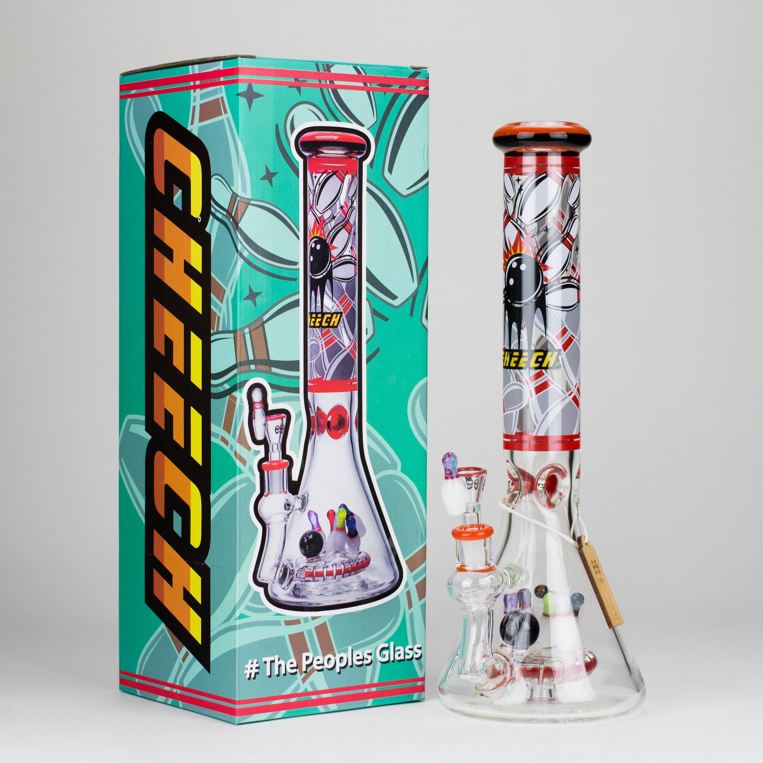 Cheech | 15" Bowling Pin Perc Bong CHE-355