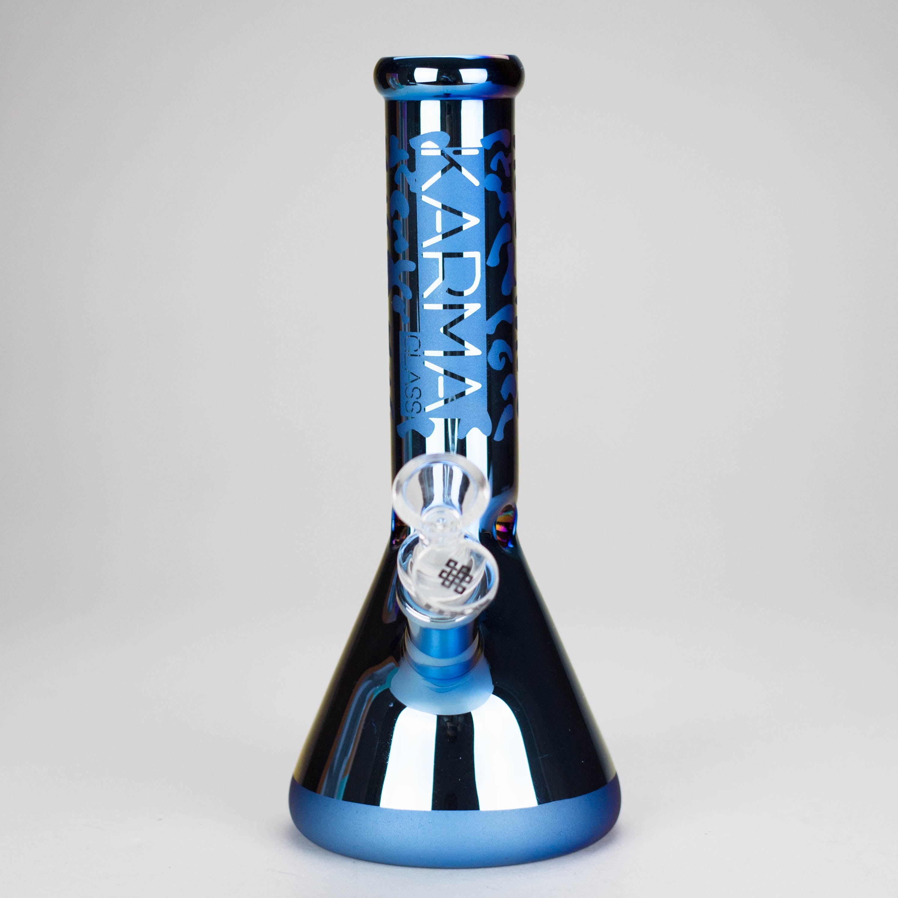 Karma | 9" Beaker Blue Metallic Glass Bong