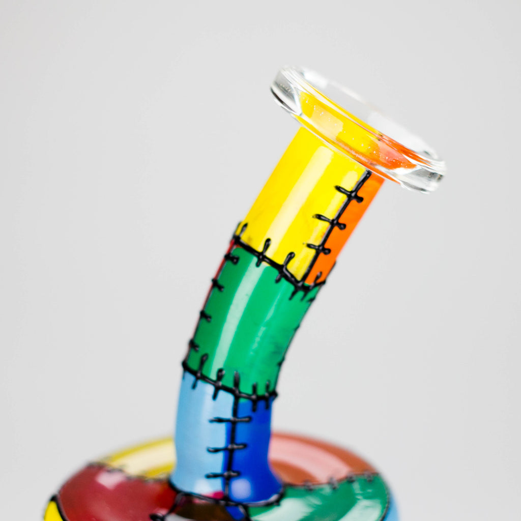 Karma | 6" Patches Design Inline Glass Dab Rig