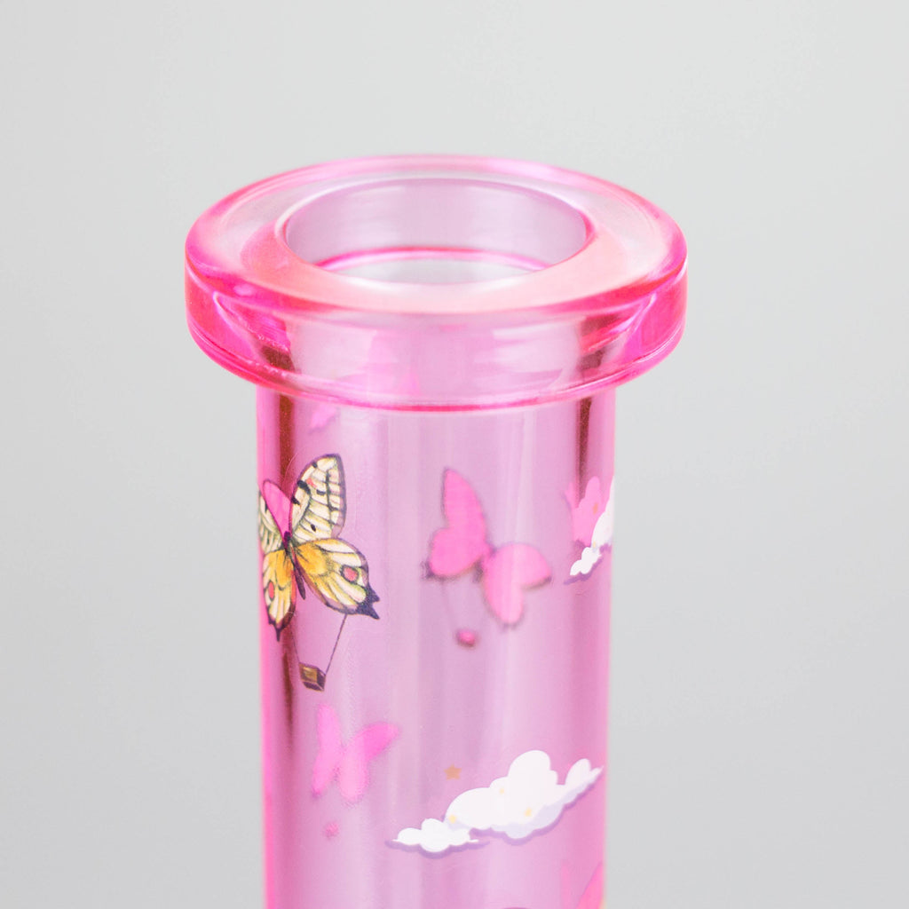 Z10" Glass Bong With The Butterfly Design