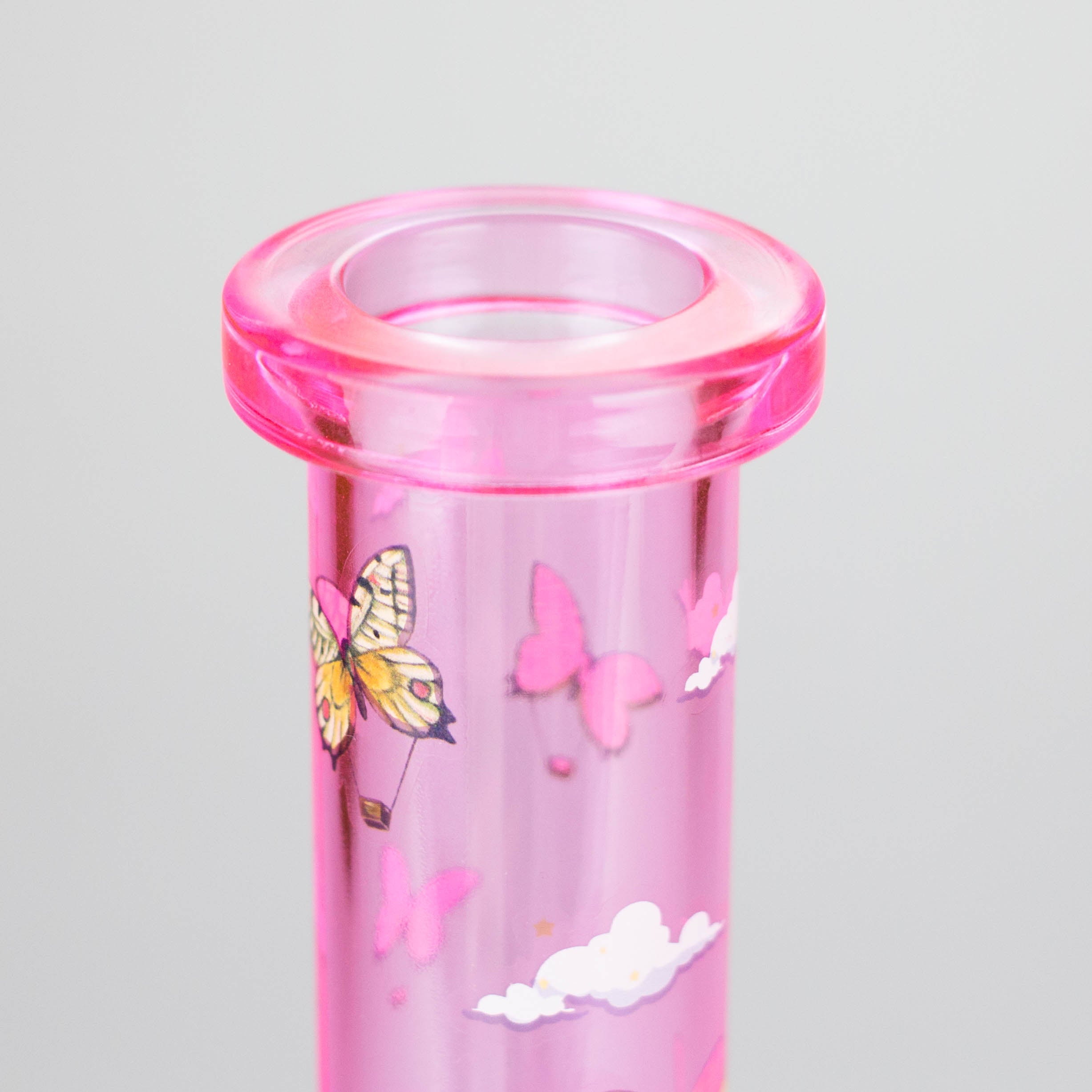 Z10" Glass Bong With The Butterfly Design