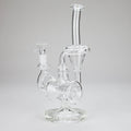 11″ Clear Recycler Glass Bong with inline diffuser [C8032]