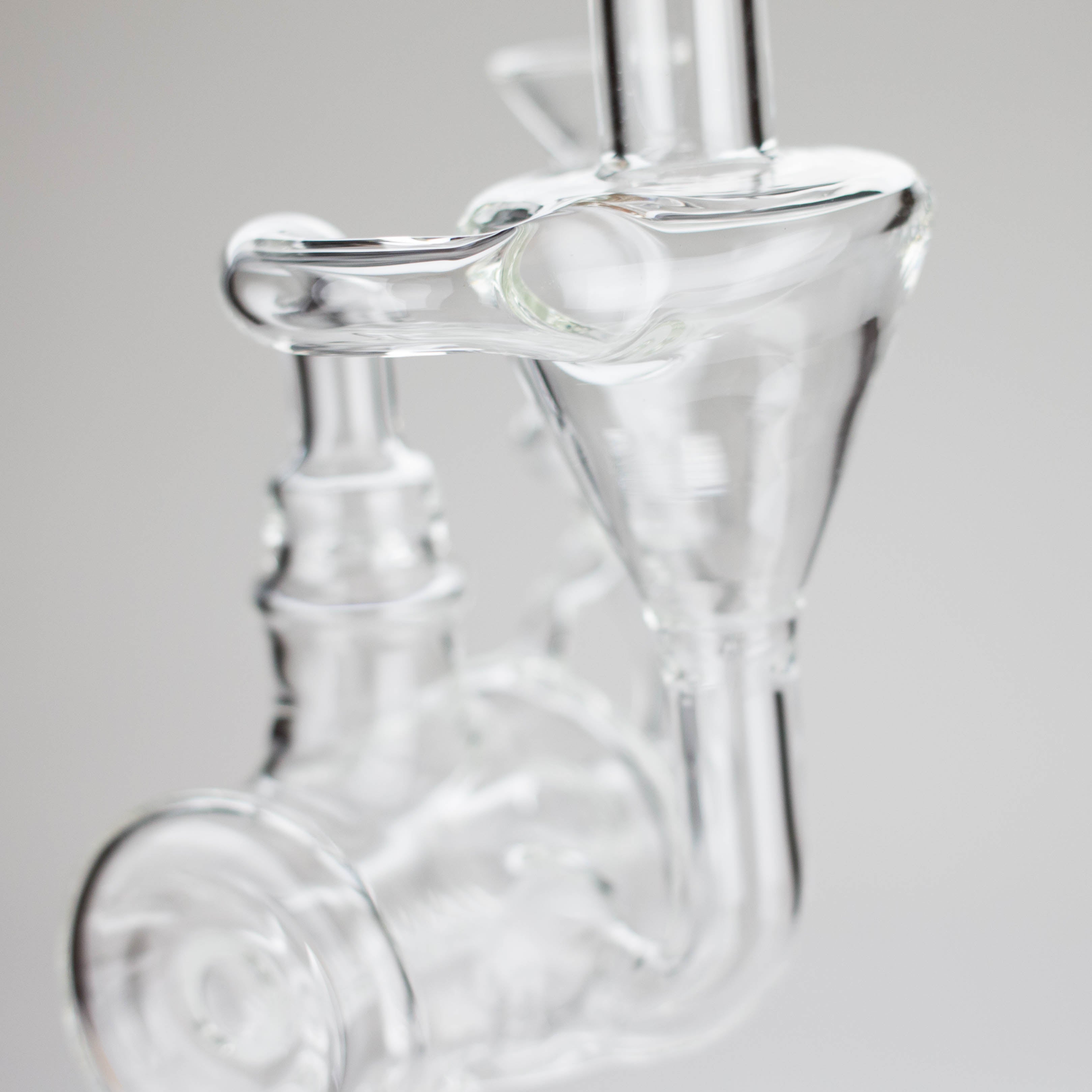 11″ Clear Recycler Glass Bong with inline diffuser [C8032]