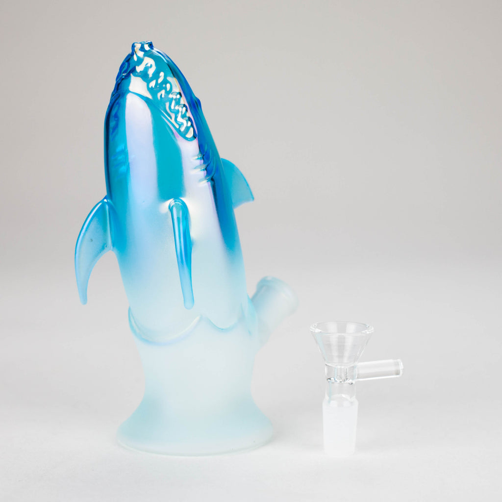 7″ Blue Dolphin Glass Bong [XD009]