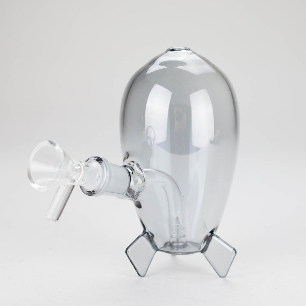 4″ Grey Rocket Glass Bong [XD022]