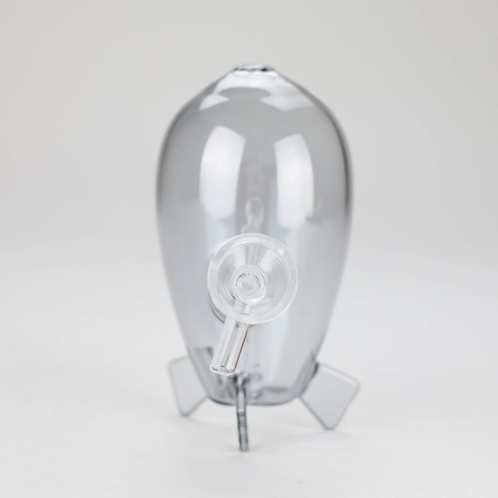 4″ Grey Rocket Glass Bong [XD022]
