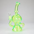 11″ Slim Green Recycler Glass Bong [C8033]