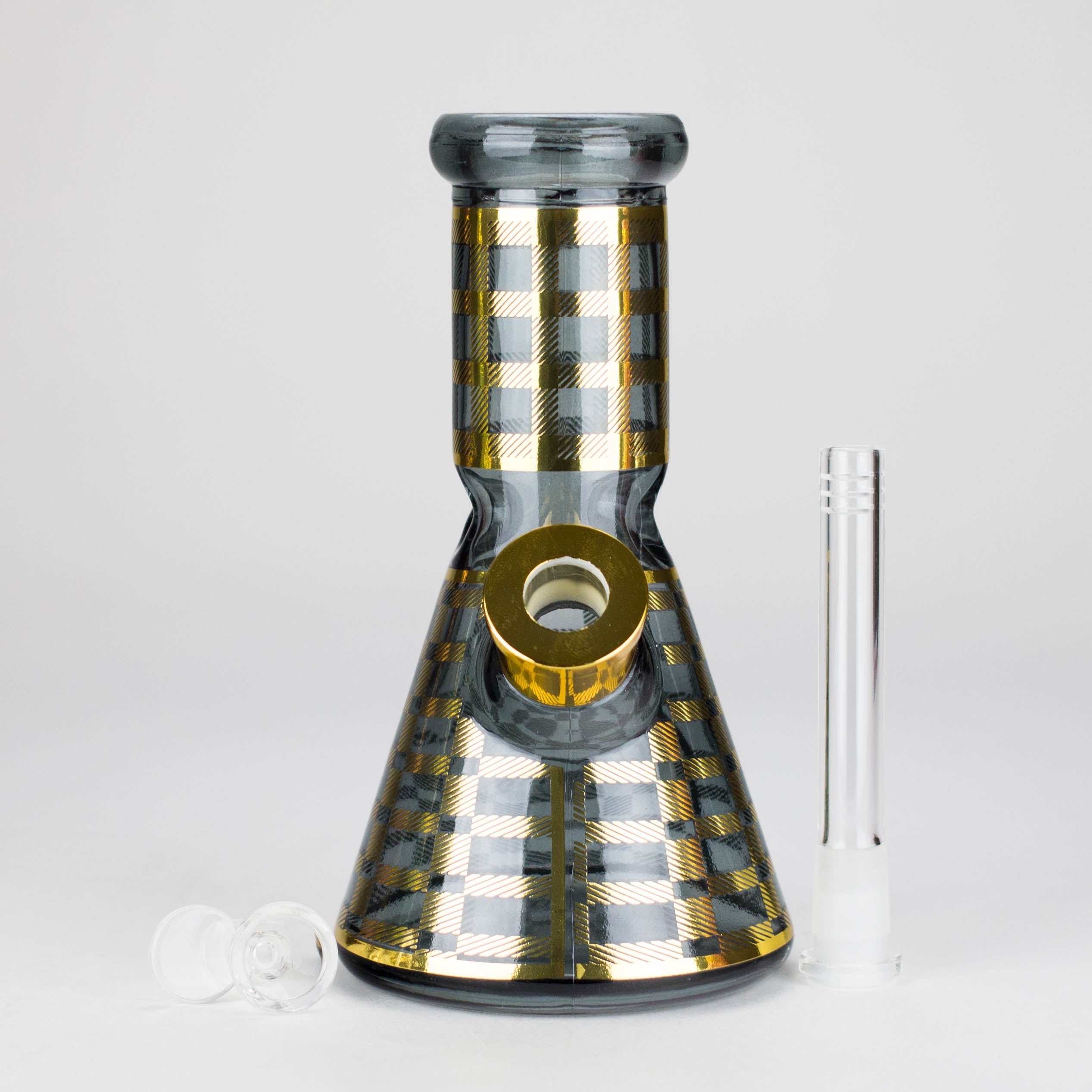 8" Soft glass beaker water bong [M08402]