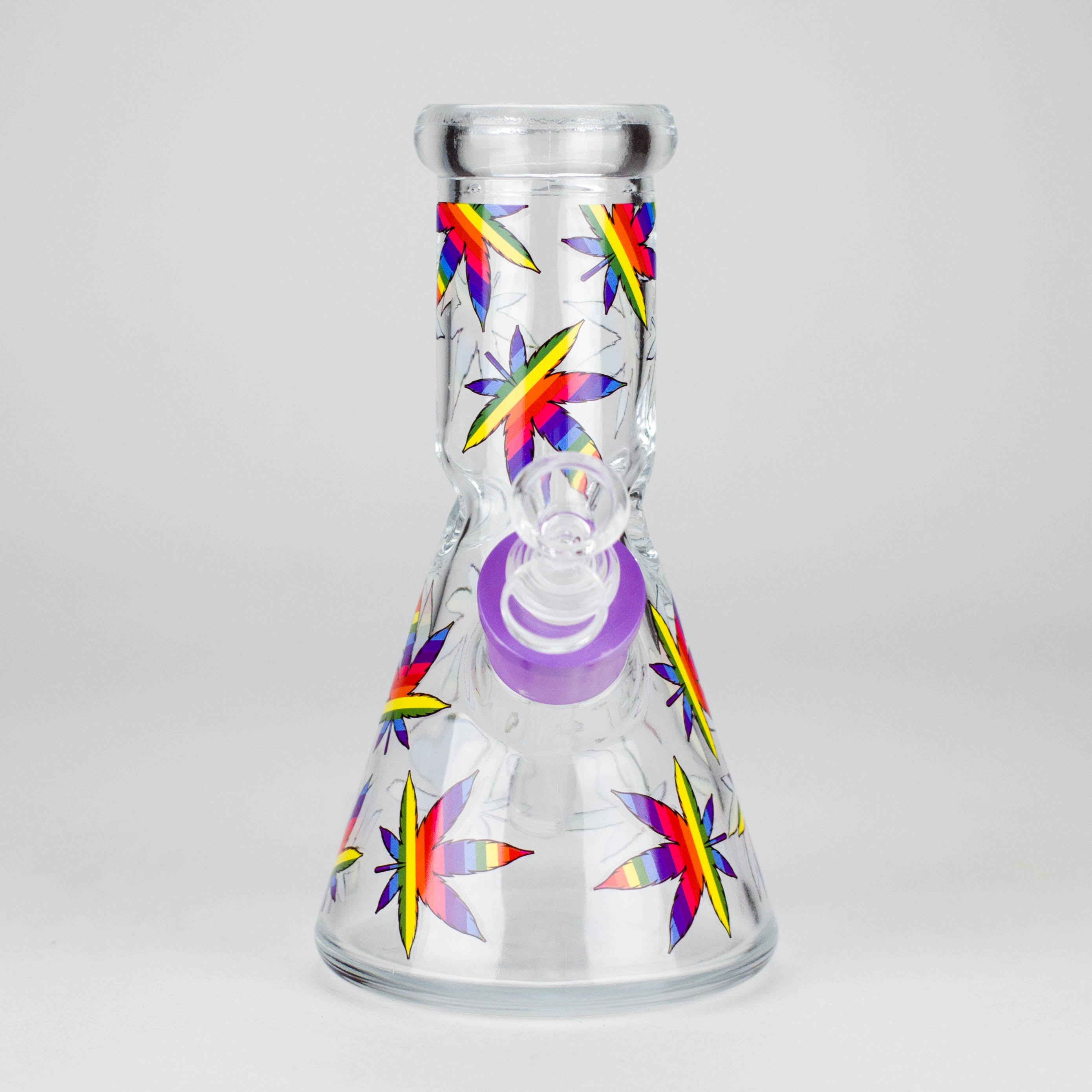 8" Soft glass beaker water bong [M08407]