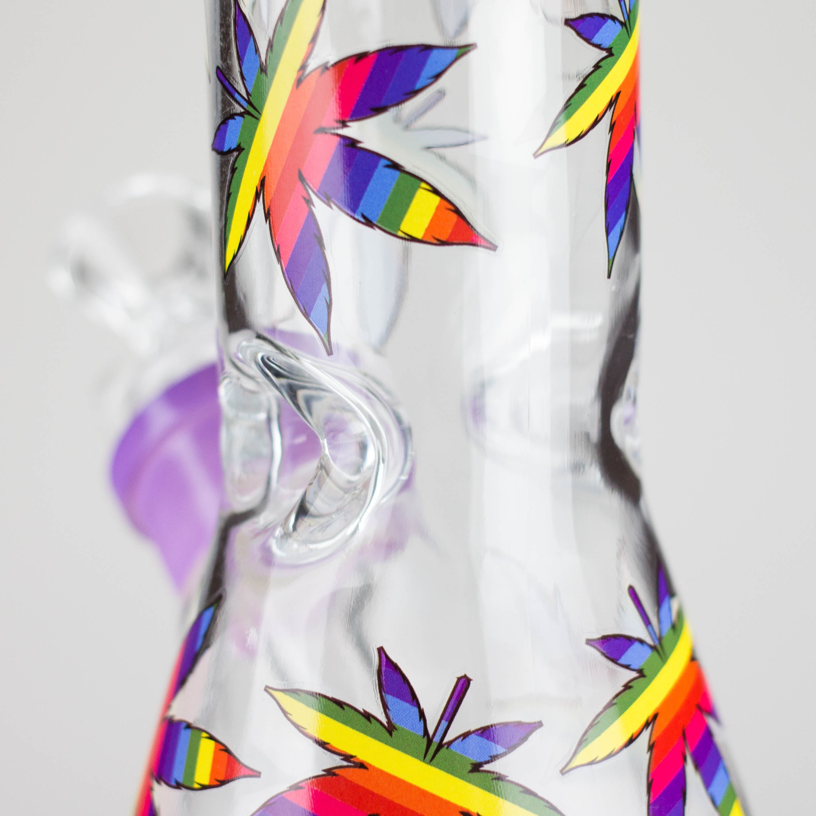 8" Soft glass beaker water bong [M08407]