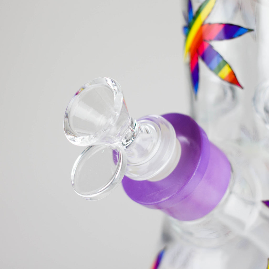 8" Soft glass beaker water bong [M08407]