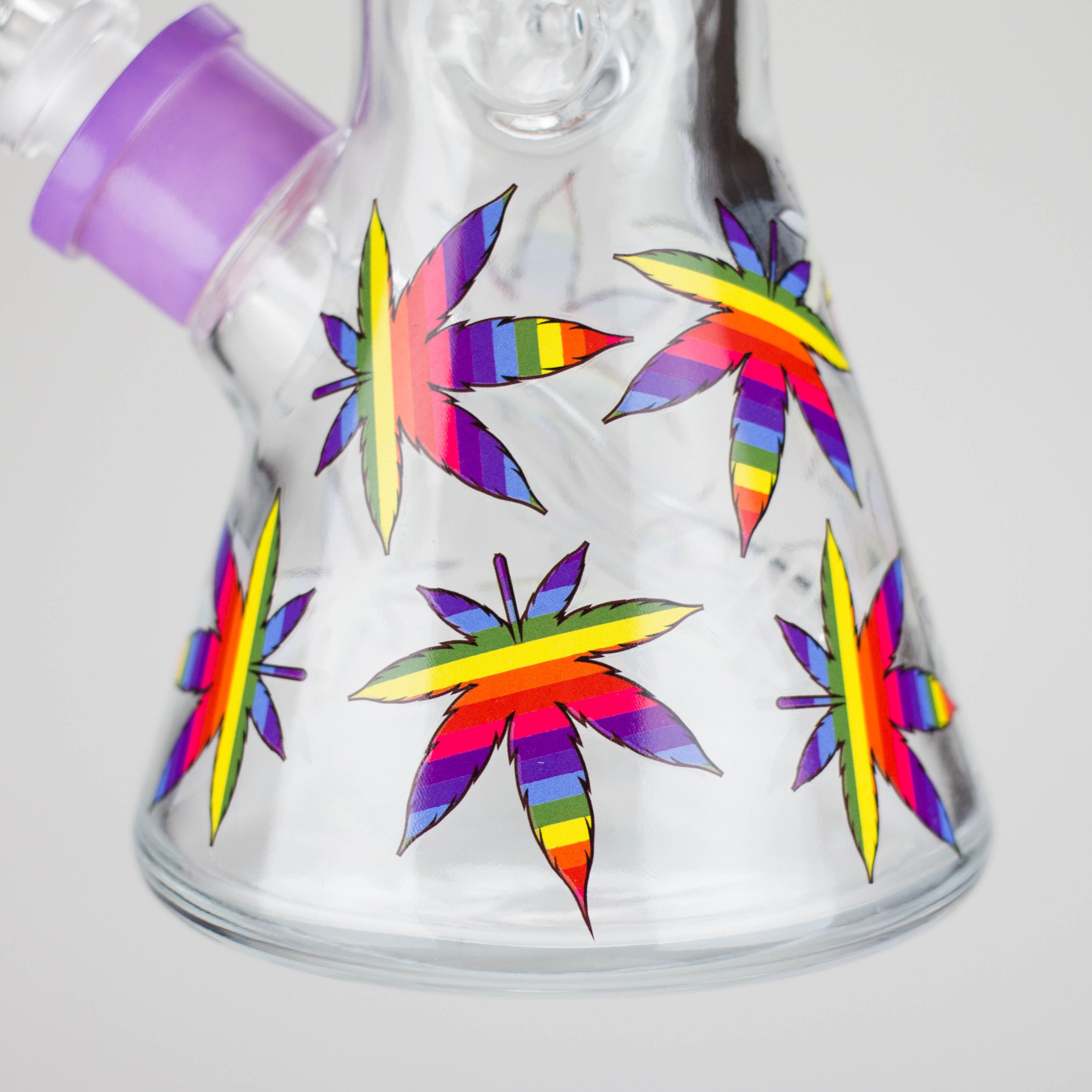 8" Soft glass beaker water bong [M08407]