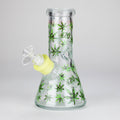 8" Soft glass beaker water bong [M08407]