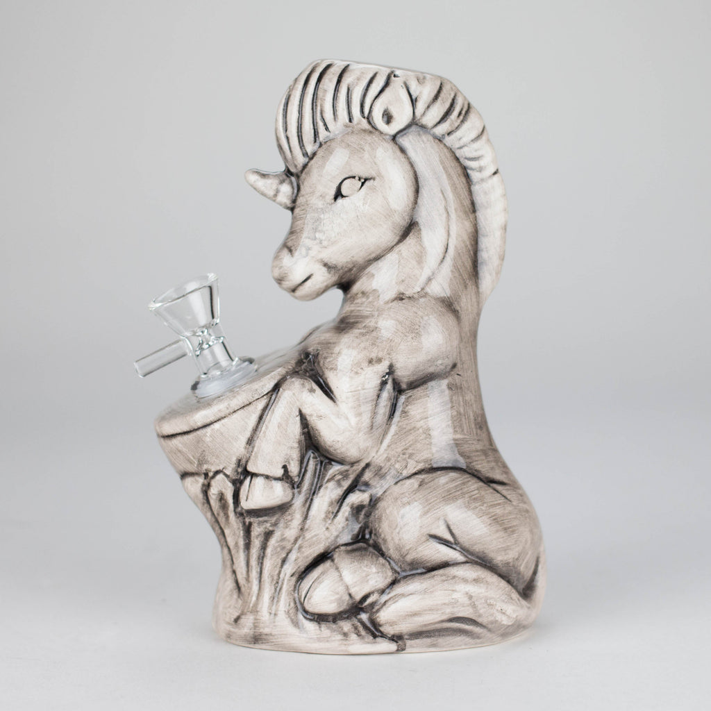 7" Sea Horse Design Ceramic Bong – Mythical Ocean-Inspired Collectible [ES089WP]