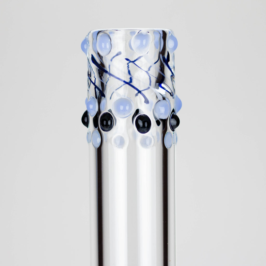 16″ Inside Out Jade Blue Color Tube Glass Bong [C2698]