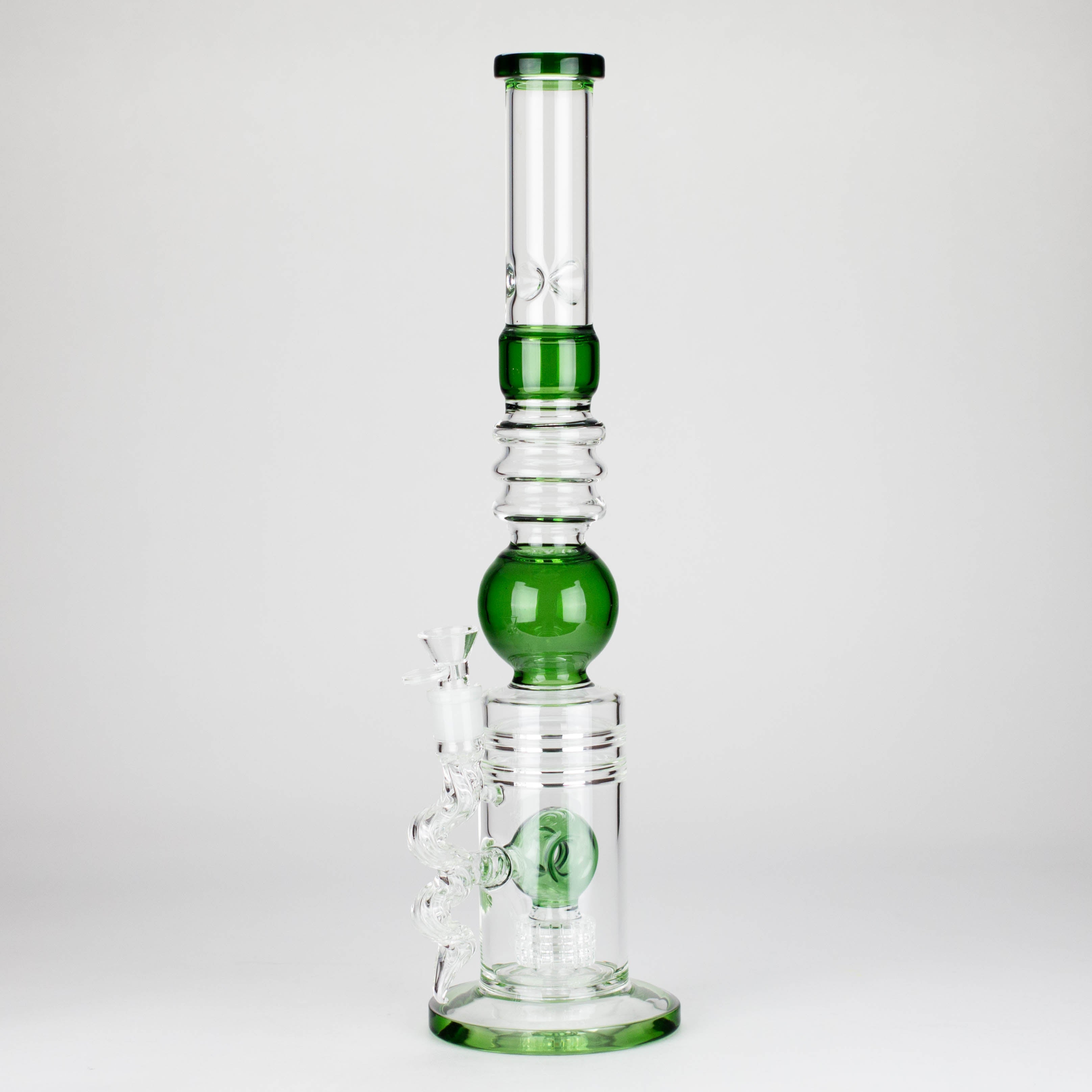 18.5″ Shower Head Perc Glass Water Bong [C2699]
