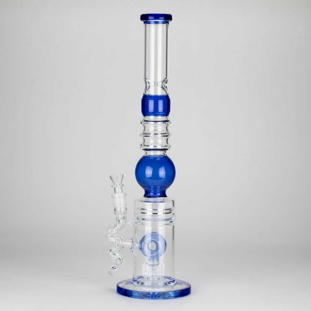 18.5″ Shower Head Perc Glass Water Bong [C2699]