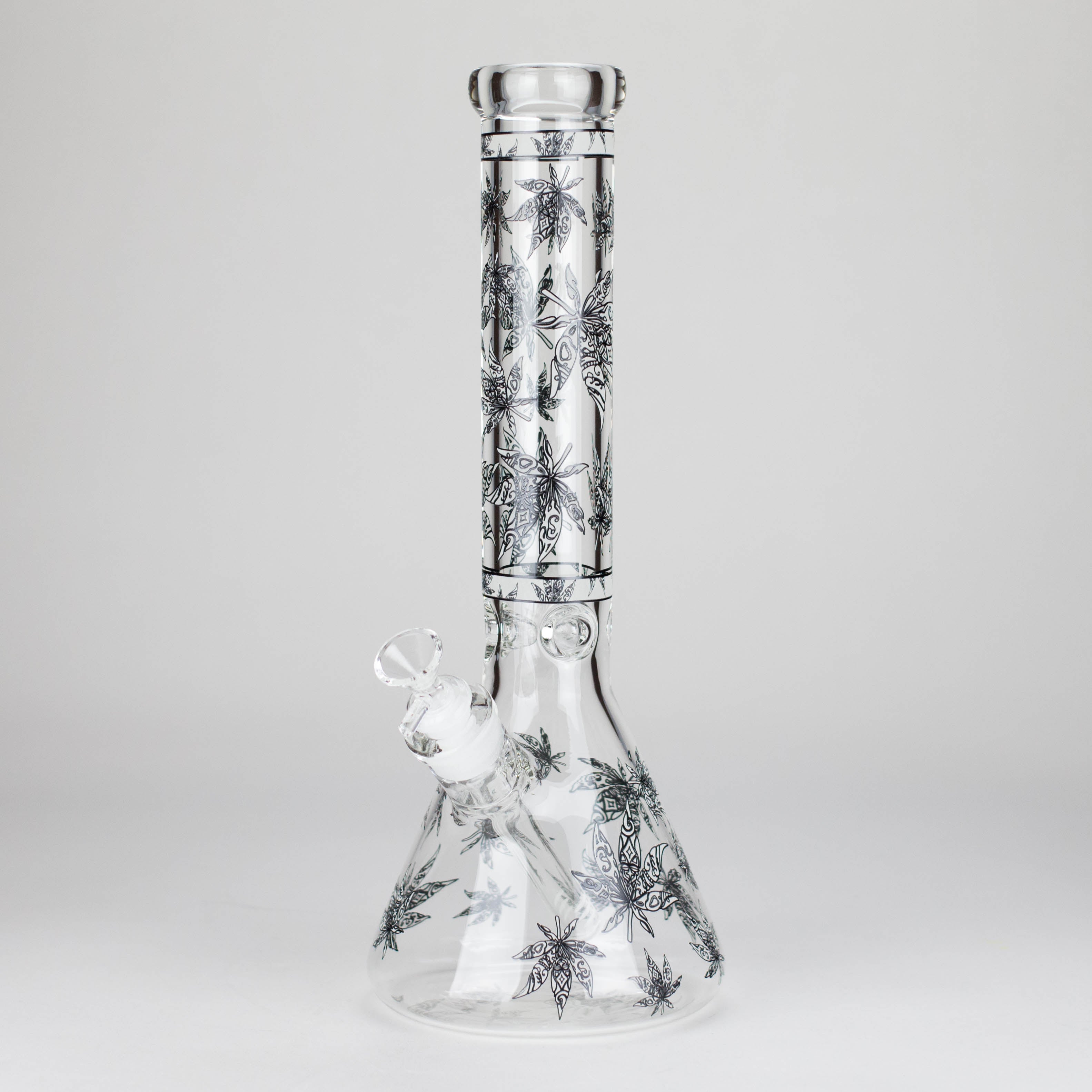 14″ Glow-in-the-Dark Glass Beaker Bong [C803x]