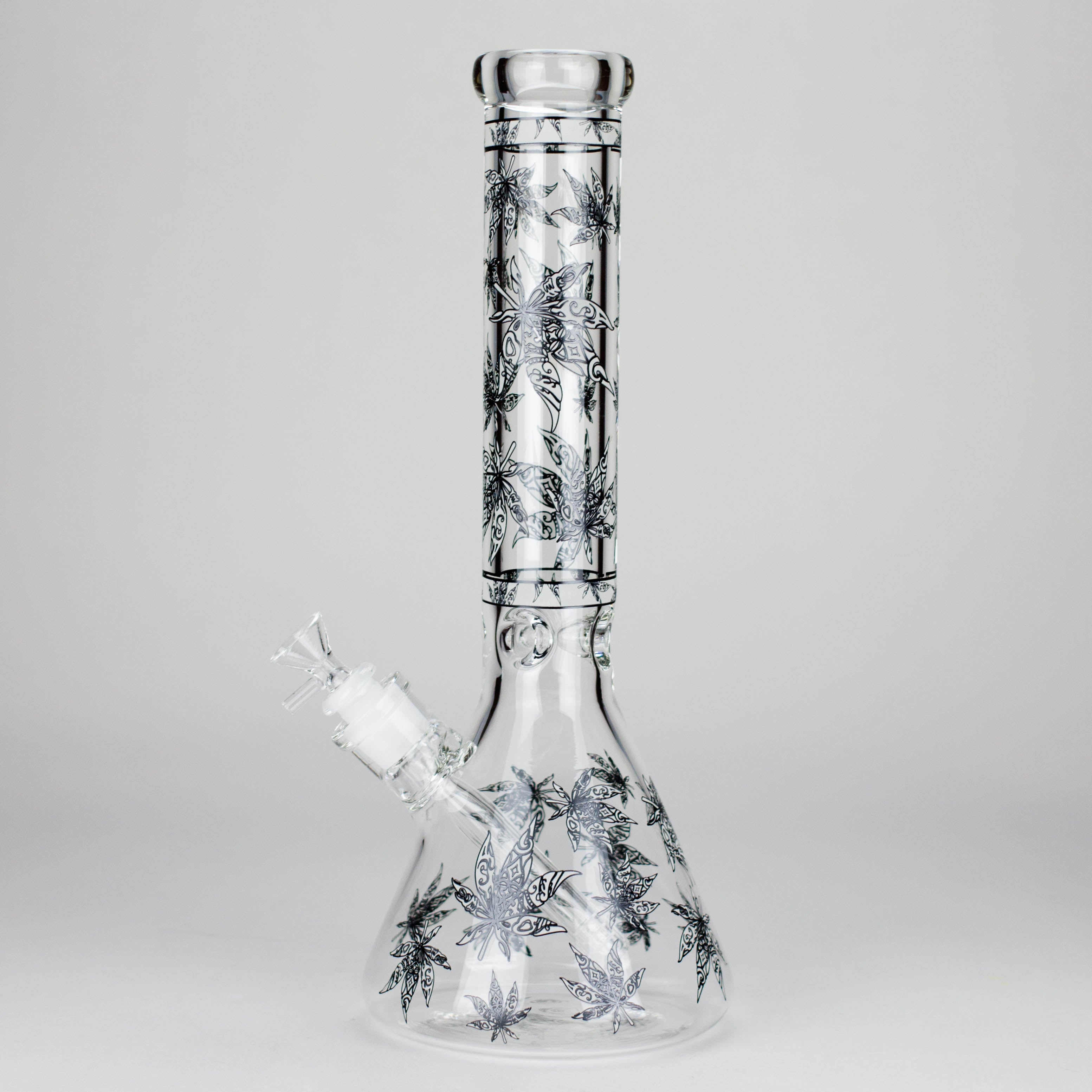 14″ Glow-in-the-Dark Glass Beaker Bong [C803x]