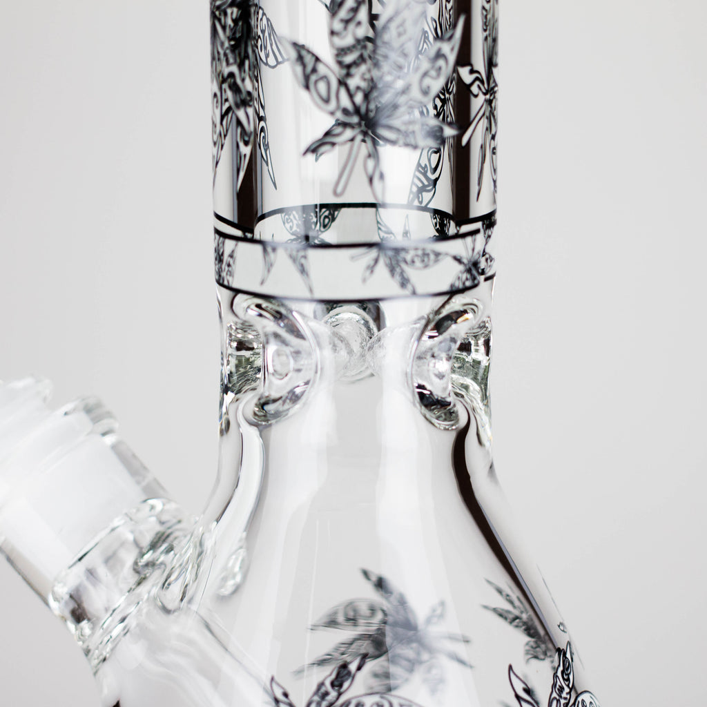 14″ Glow-in-the-Dark Glass Beaker Bong [C803x]
