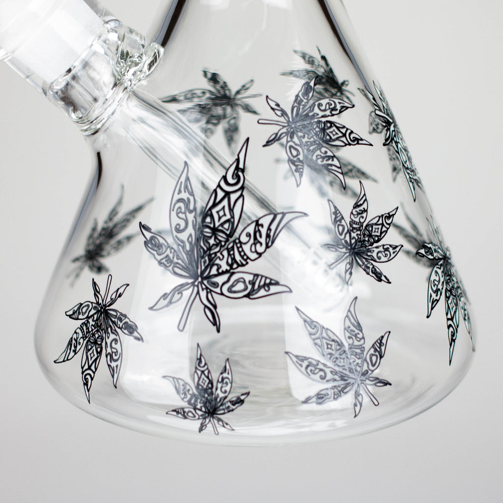 14″ Glow-in-the-Dark Glass Beaker Bong [C803x]
