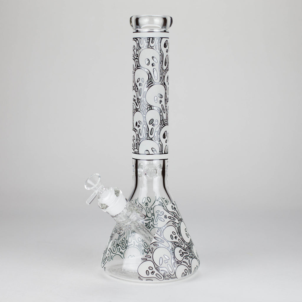 14″ Glow-in-the-Dark Glass Beaker Bong [C803x]