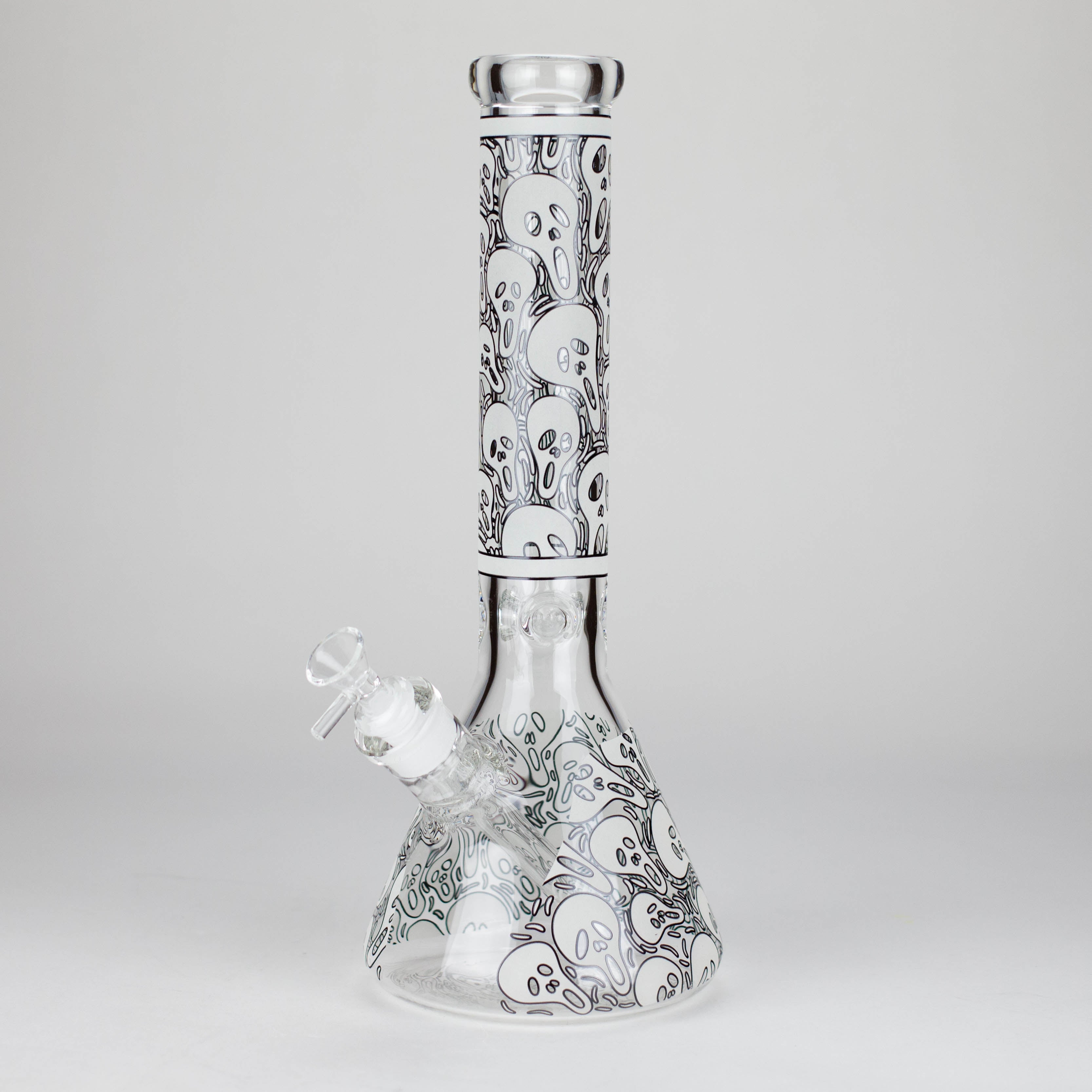 14″ Glow-in-the-Dark Glass Beaker Bong [C803x]