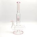 Fortune | 14" Double Inline Stemless to Grid Percolator Bong [1450PC]