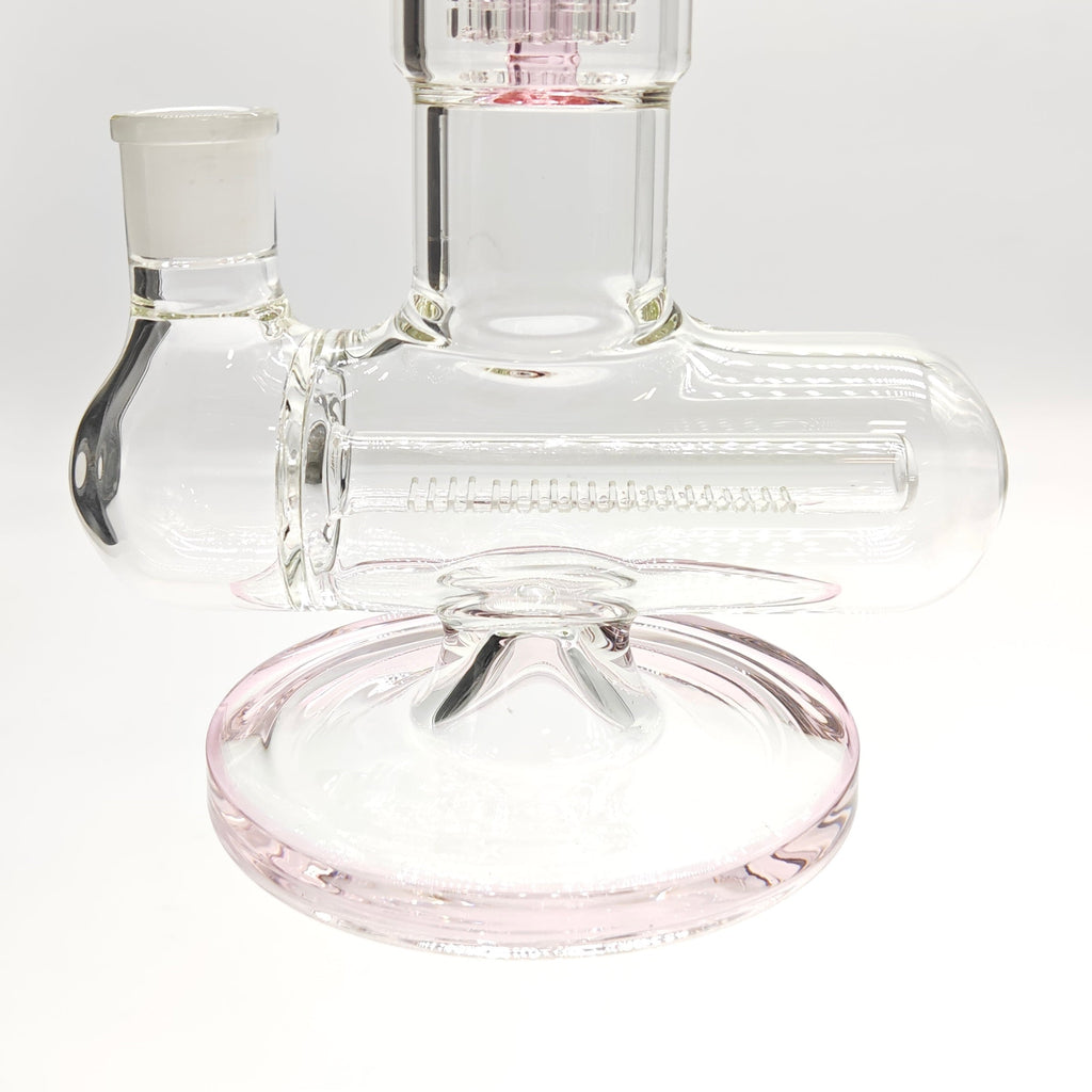 Fortune | 14" Double Inline Stemless to Grid Percolator Bong [1450PC]