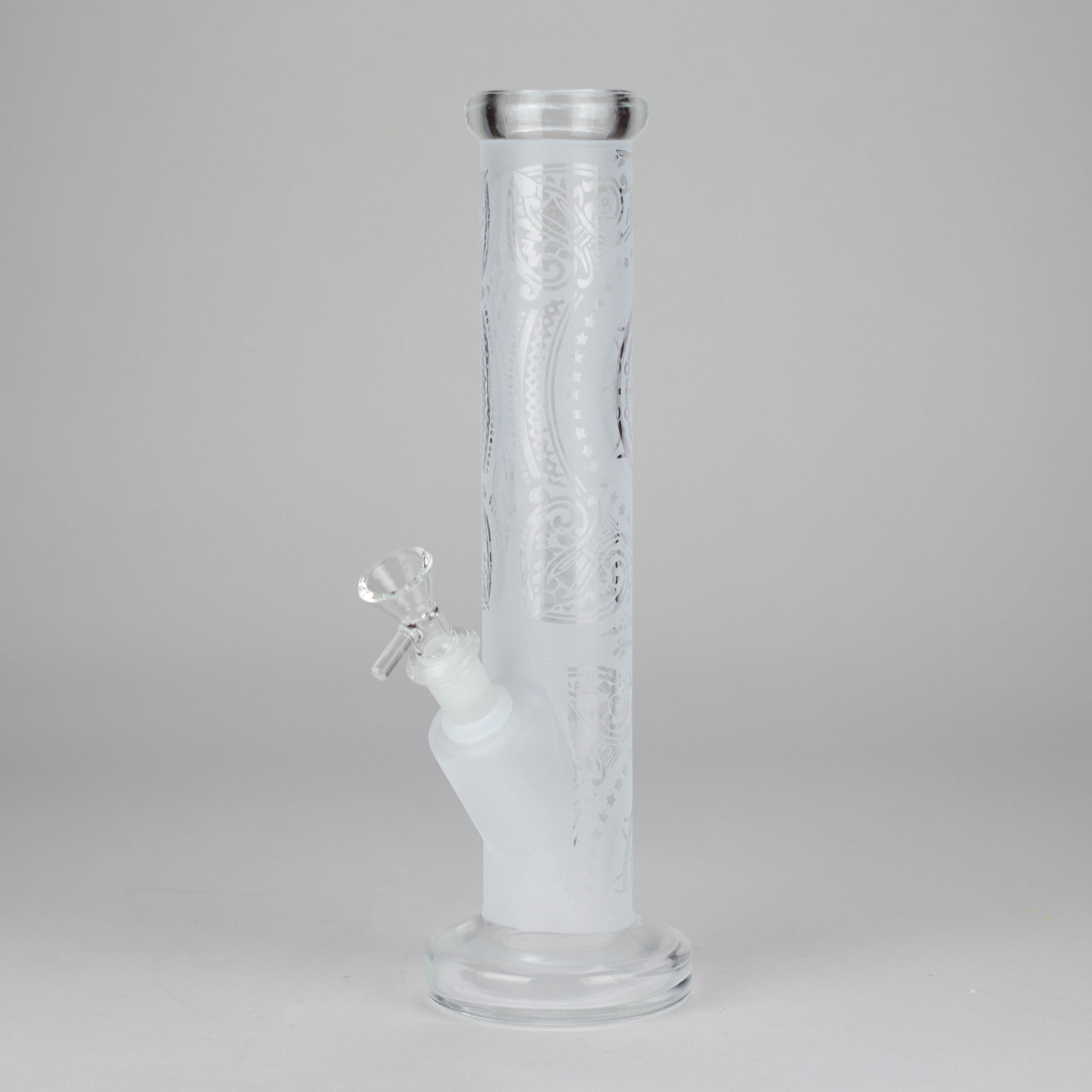 11″ Straight Tube Glass Bong – Classic Frosted Design for Smooth Sessions [WP-M0091]