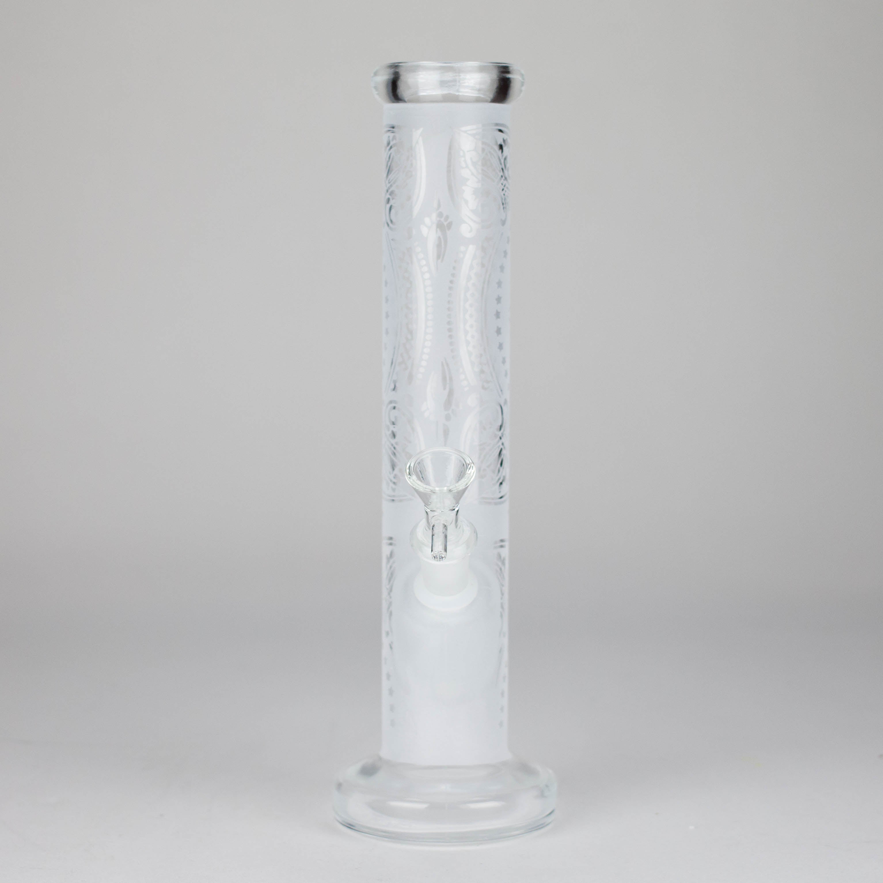 11″ Straight Tube Glass Bong – Classic Frosted Design for Smooth Sessions [WP-M0091]