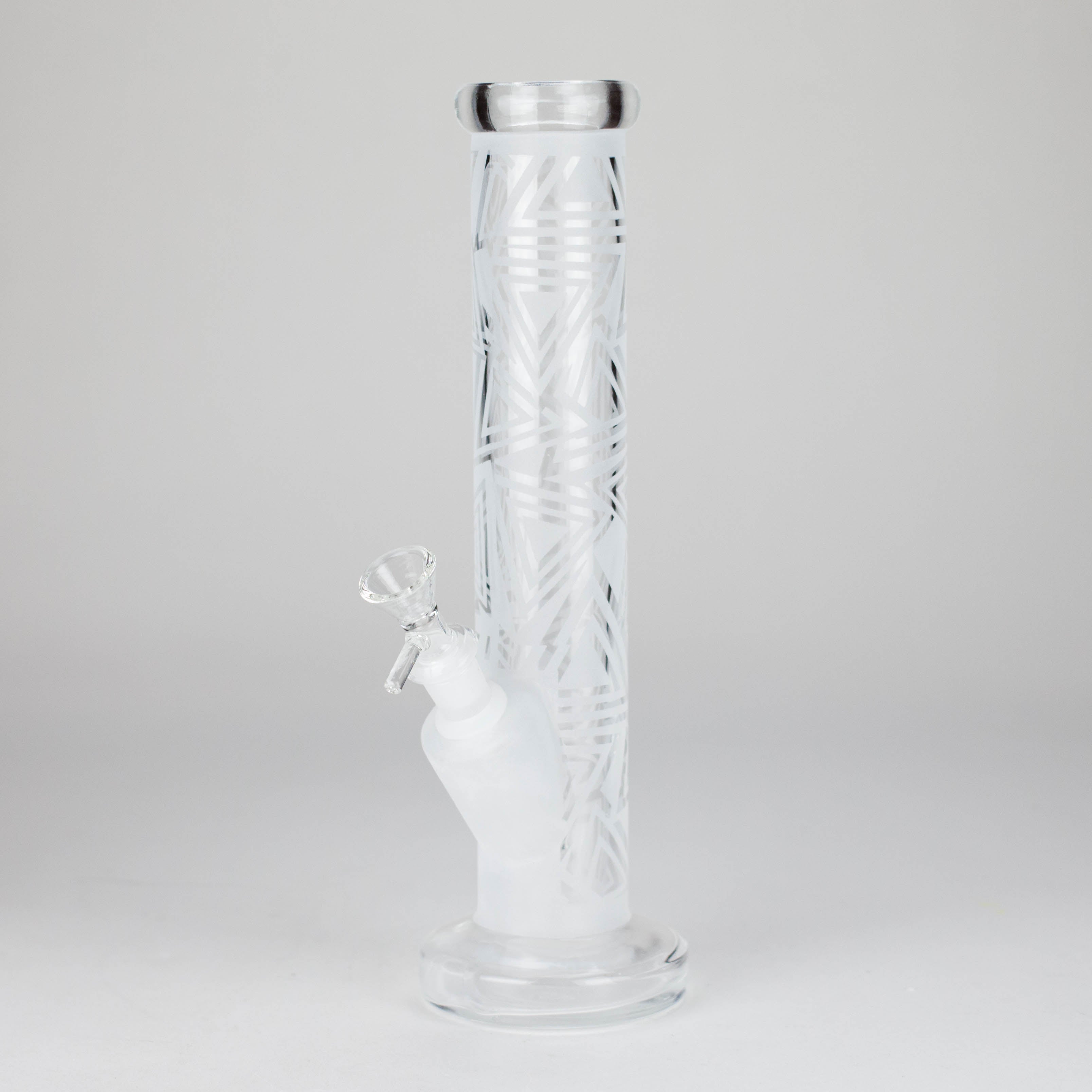 11″ Straight Tube Glass Bong – Classic Frosted Design for Smooth Sessions [WP-M0091]