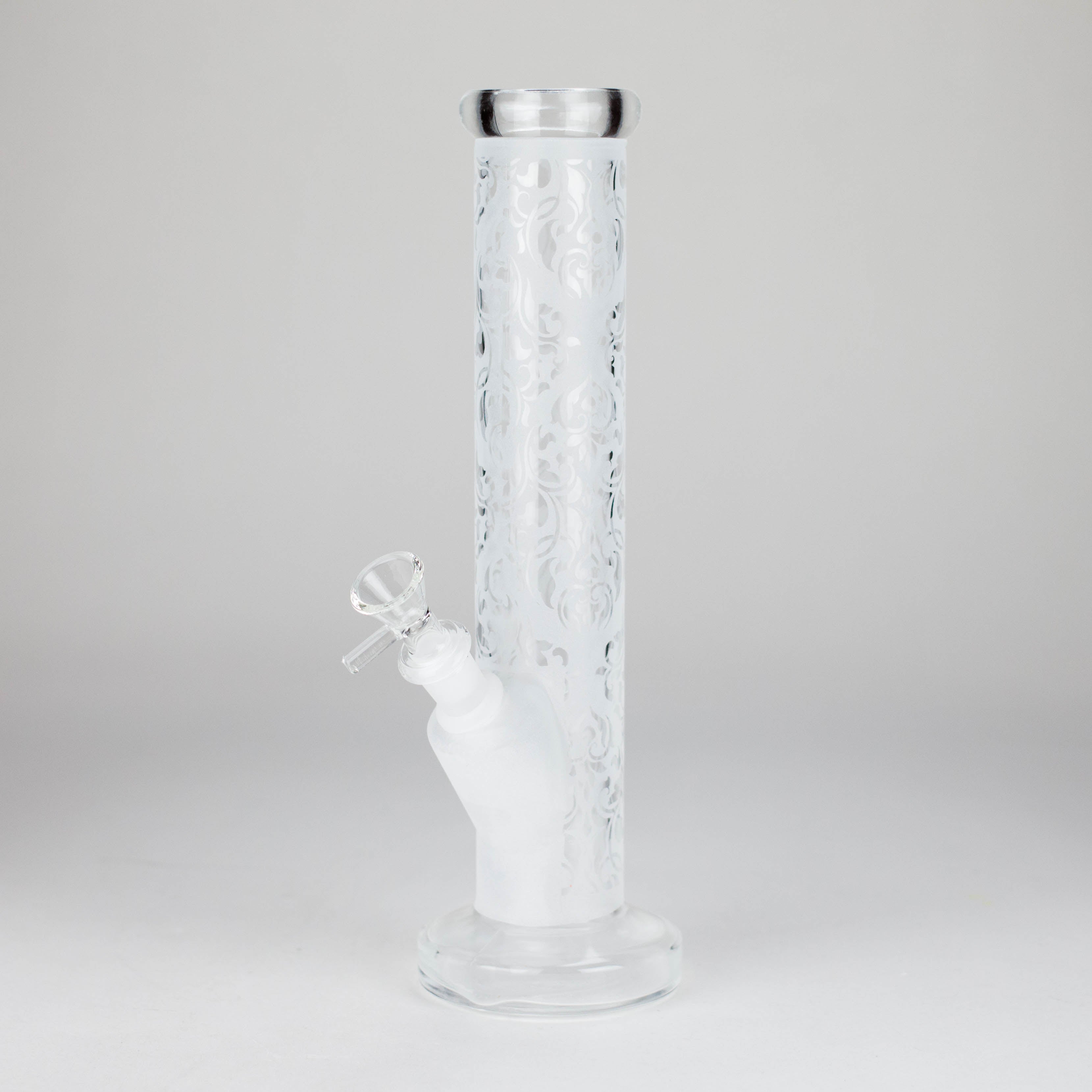 11″ Straight Tube Glass Bong – Classic Frosted Design for Smooth Sessions [WP-M0091]