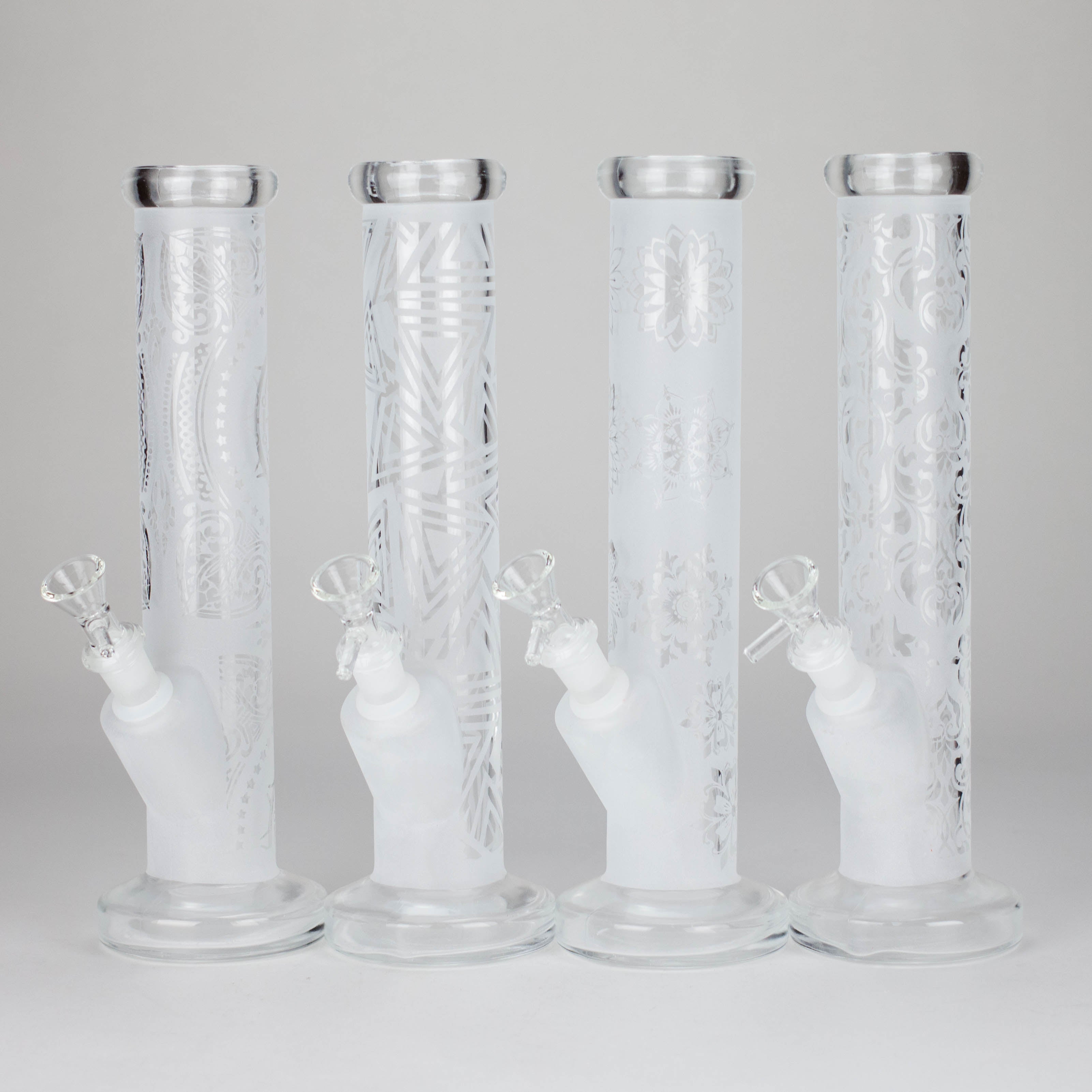 11″ Straight Tube Glass Bong – Classic Frosted Design for Smooth Sessions [WP-M0091]