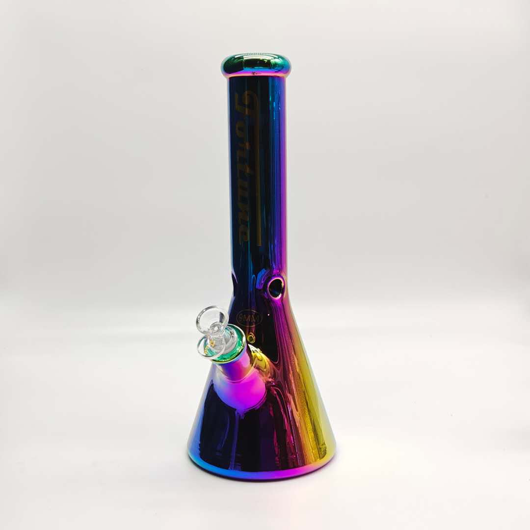 14“ 9mm Electroplated  Beaker Bong-Assorted Color