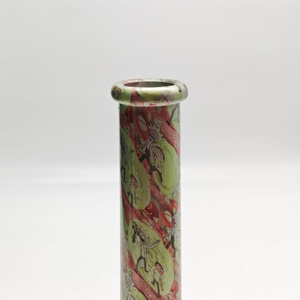13" 7mm Hydrographic Glass Bong-Assorted Designs